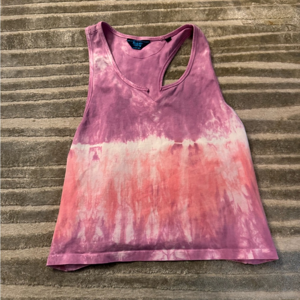 Pink Tie-Dye Women's Tank Top